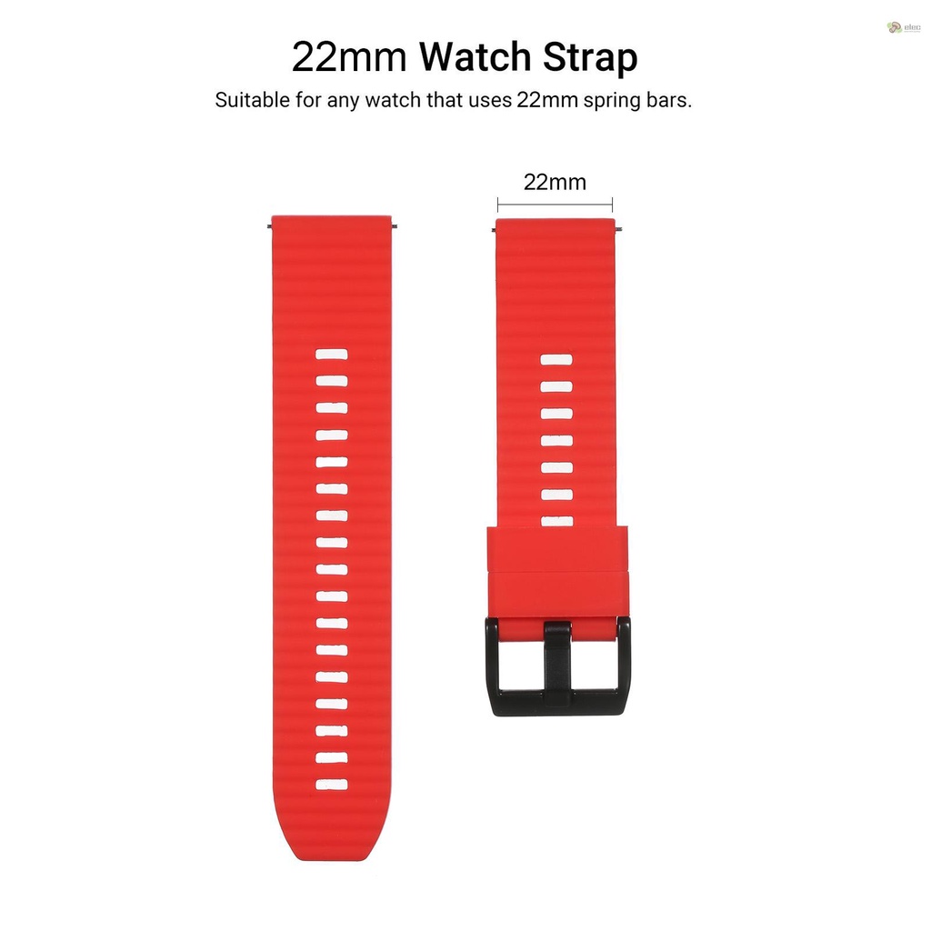 Dây Đeo Silicone Mềm 22mm Có Khóa Thoáng Khí 22mm Cho Đồng Hồ Thông Minh / Truyền Thống