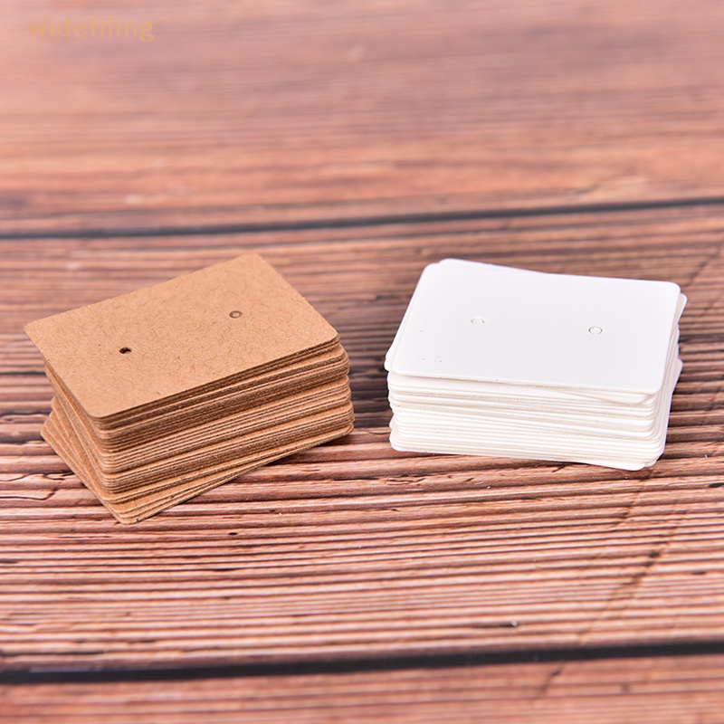 Set 100 Thẻ Giấy Kraft Trơn Trưng Bày Bông Tai Trang Sức