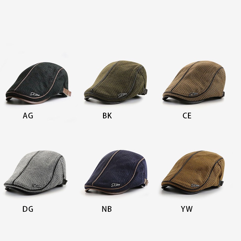 Fancysip Mũ Beret Len Dệt Kim Dày Dặn Giữ Ấm Mùa Thu Đông Cho Nam Và Nữ