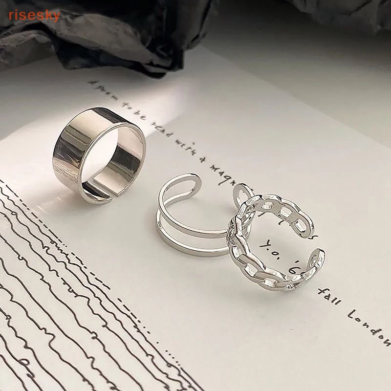 1 Bộ Nhẫn Kim Loại Thời Trang Dành Cho Nữ