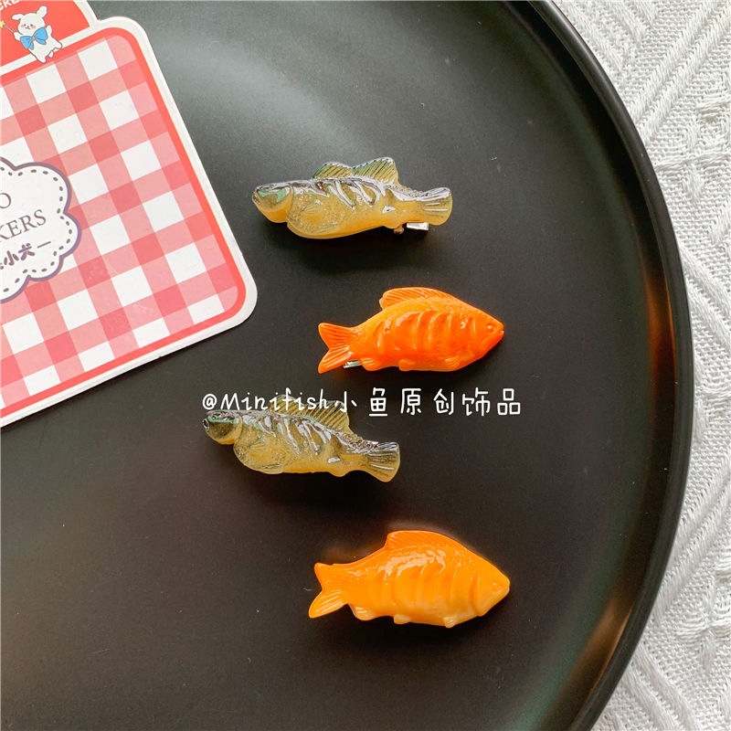 Kẹp Tóc Hình Cá Dễ Thương Vui Nhộn Phong Cách Hàn Quốc Cho Bé