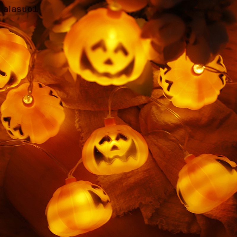 2m Dây Đèn LED 10 Bóng Hình Bí Ngô Trang Trí Halloween