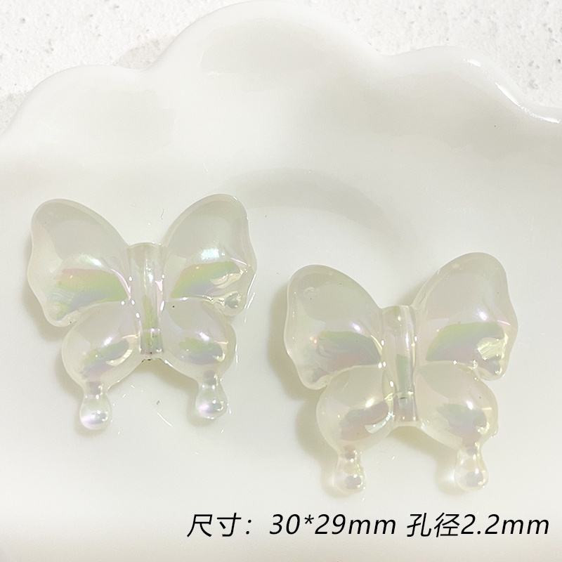 Chuỗi Hạt Bằng acrylic Mạ Màu Gradient Hình Bướm Dùng Làm Vòng Tay / Vòng cổ / Điện Thoại DIY