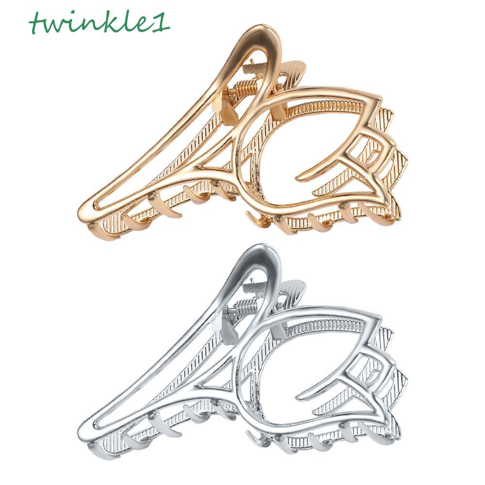 TWINKLE Kẹp Tóc Kim Loại Hình Hoa Tulip Thanh Lịch Thời Trang Hàn Quốc