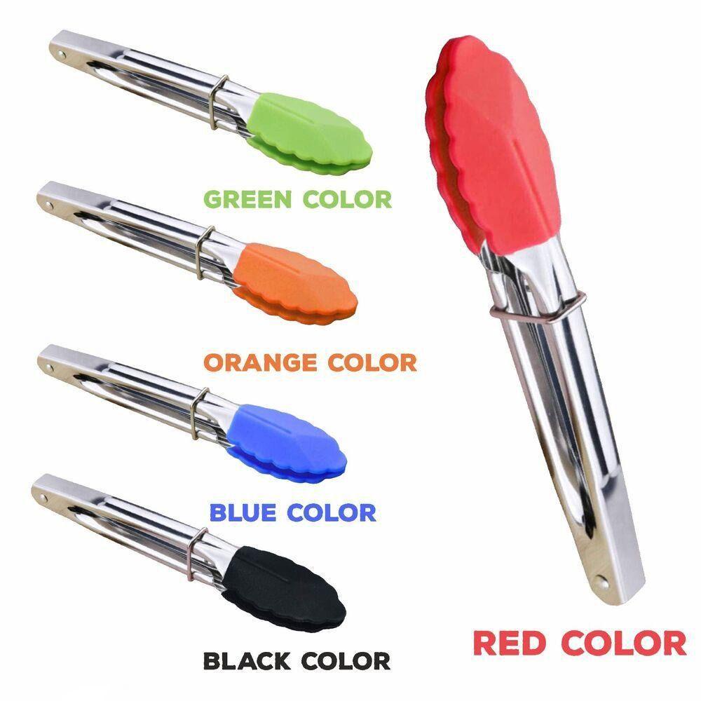 YNATURAL Kẹp Gắp Thức Ăn Bằng Silicone Tay Cầm Inox 7-inch Tiện Dụng Cho Nhà Bếp