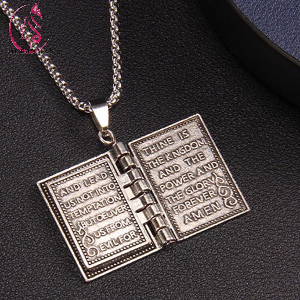 OCEANMAP Vòng cổ Mặt Thánh Giá Bằng Thép Không Gỉ Dành Cho Cặp Đôi
