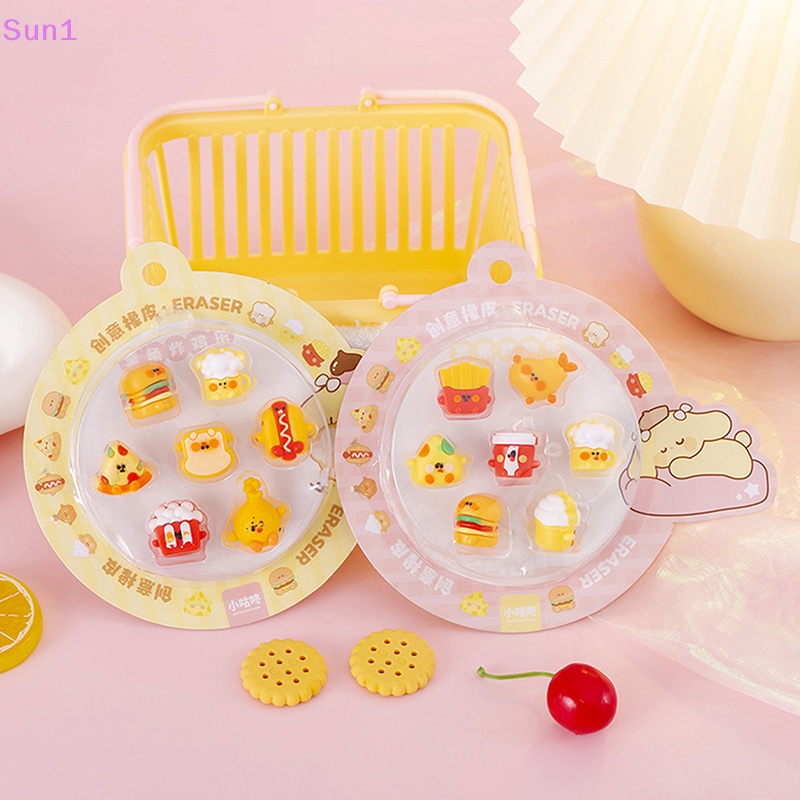 1 Set Gôm Tẩy Hình Bánh Mì Nướng Dễ Thương Dành Cho Học Sinh