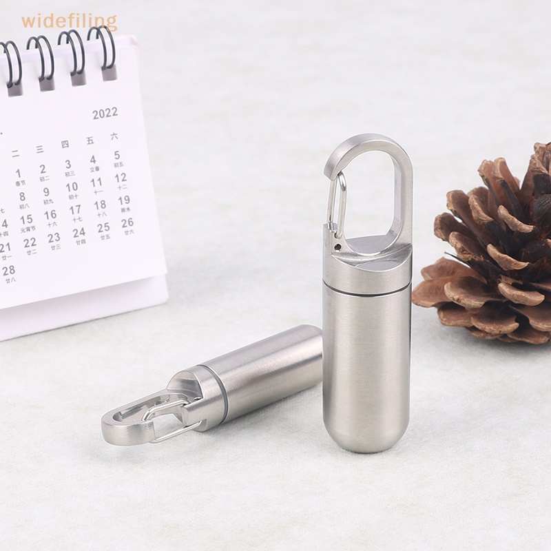 Hộp Đựng Thuốc Mini Bằng Thép Không Gỉ Chống Thấm Nước Tiện Dụng Mang Theo Du Lịch Cắm Trại