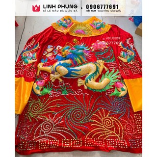 [FREESHIP] Áo Bà Châu Đốc An Giang - Rồng nổi kết cườm (Vàng, Đỏ)
