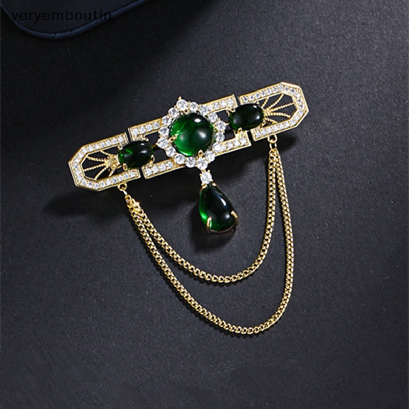 Ghim Cài Áo Chuỗi Tua Rua Đính Đá Thời Trang Chất Lượng Cao Cho Nữ