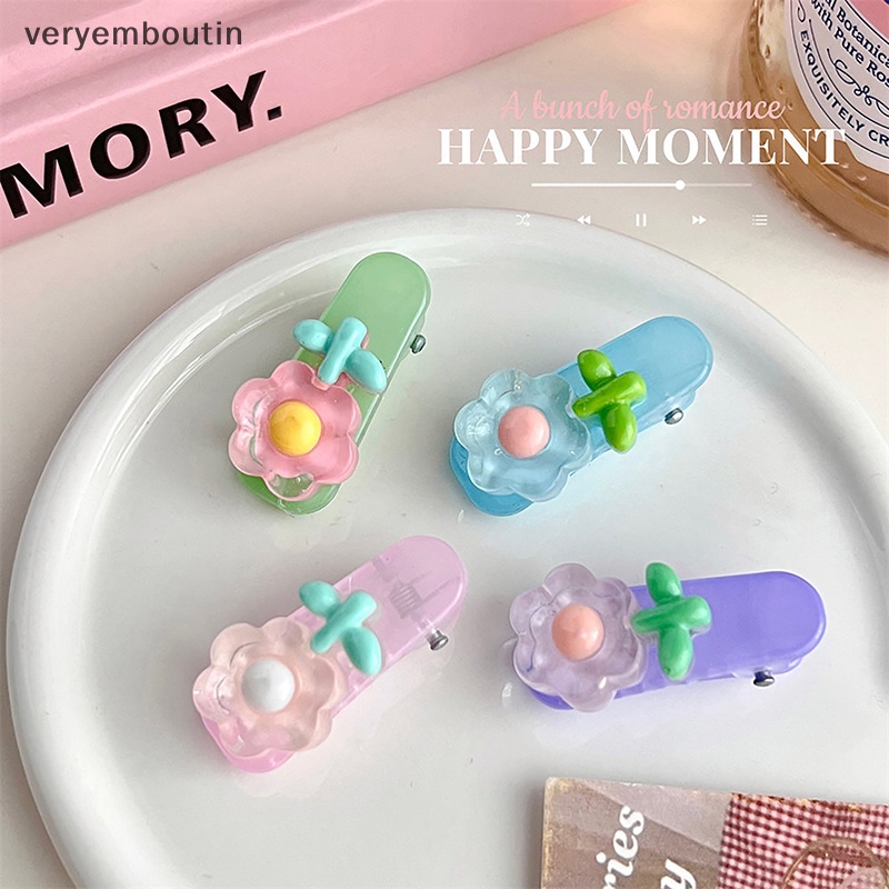 Kẹp Tóc Trang Điểm Hình Cây Kem / Trái Tim Màu Hồng Dễ Thương Sáng Tạo Dành Cho Bạn Gái n