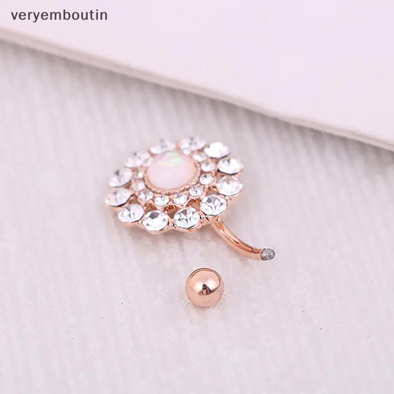 Khuyên Rốn Thép Không Gỉ Đính Đá Zircon Thời Trang Cho Nữ