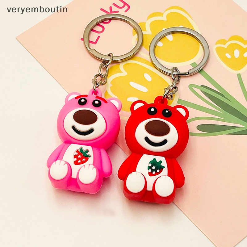 Móc Khóa Hình Gấu 3D Bằng Silicon Dễ Thương