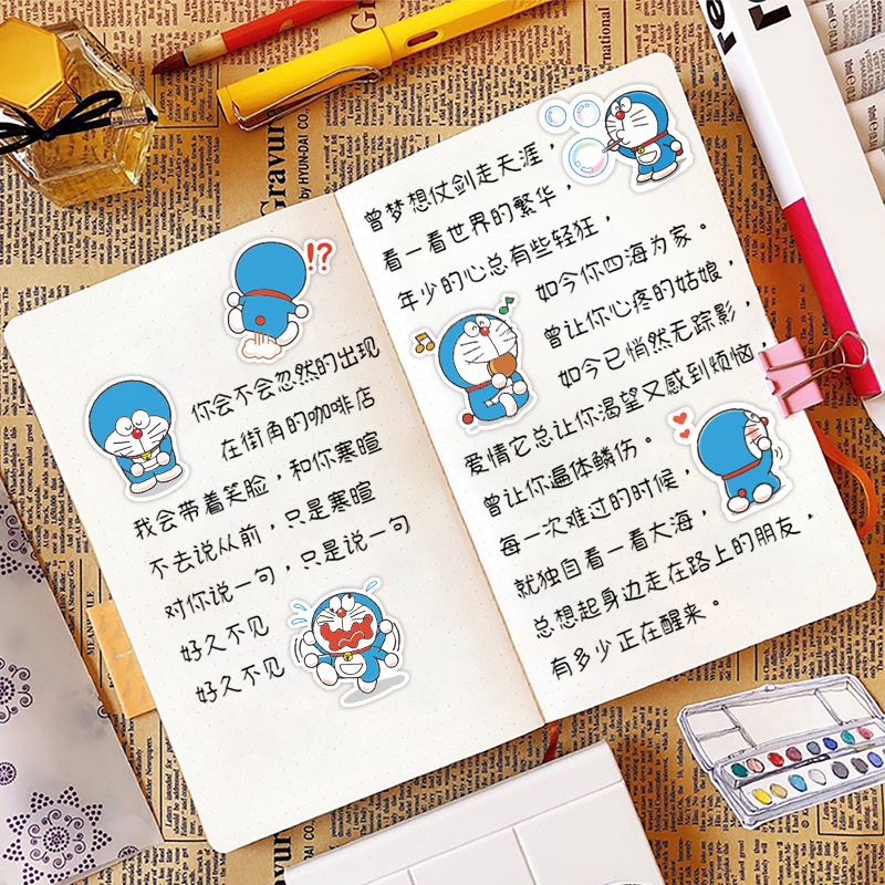 Bộ 40 Món Đồ Thời Trang Cá Tính ❉ Doraemon. Sticker Dán Trang Trí Nhật Ký Xinh Xắn ❉ Sticker Dán Trang Trí Nhật Ký, Sổ Tay, Ván Trượt