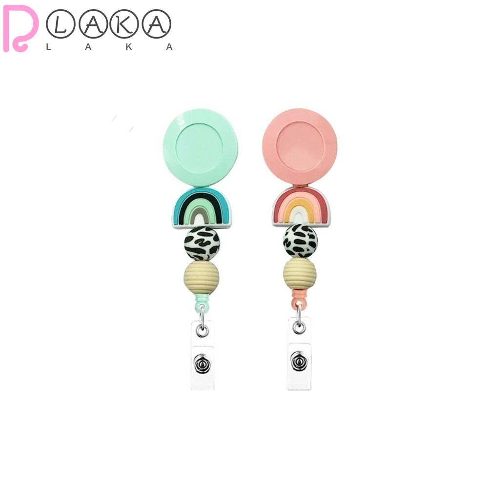 LAKAMIER Set 2 Móc Khóa Có Thể Thu Gọn Màu Hồng / Xanh Dương Siêu Bền Cho Văn Phòng