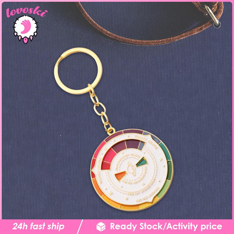 Móc Khóa Hình Bánh Xe Tráng Men 5cm Nhiều Màu Sắc Thời Trang