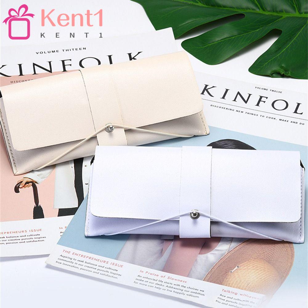 KENT1 Hộp Đựng Mắt Kính Bằng Da PU Màu Trơn Có Thể Gấp Lại Dành Cho Nam Nữ