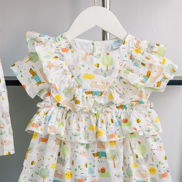 Váy babydoll phối màu lạ mắt 5179