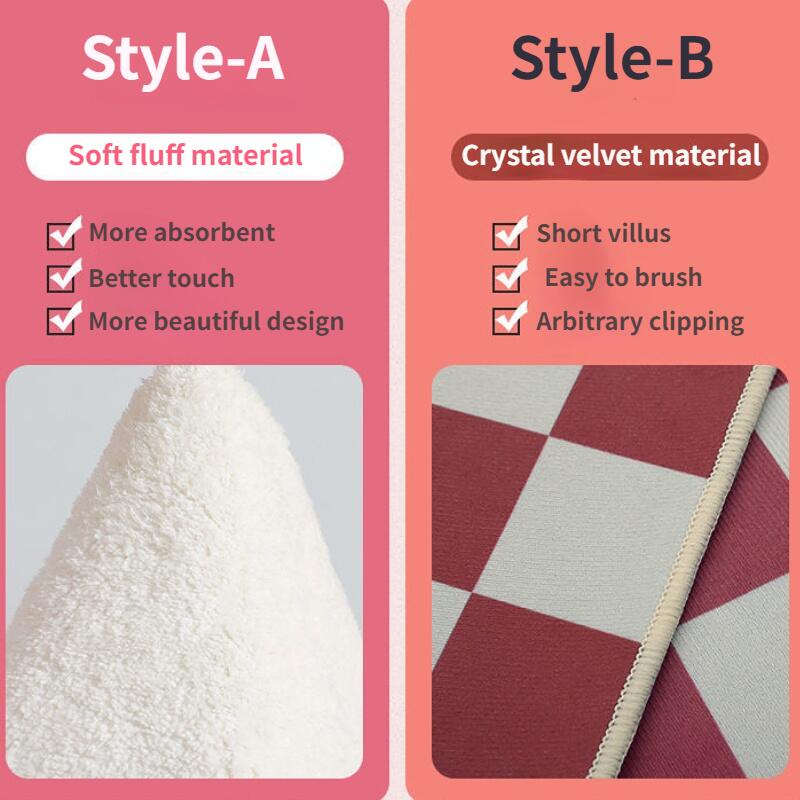 Thảm Lót Sàn Hình Tròn Màu Đen Chống Bẩn Tiện Dụng Trang Trí Phòng Khách