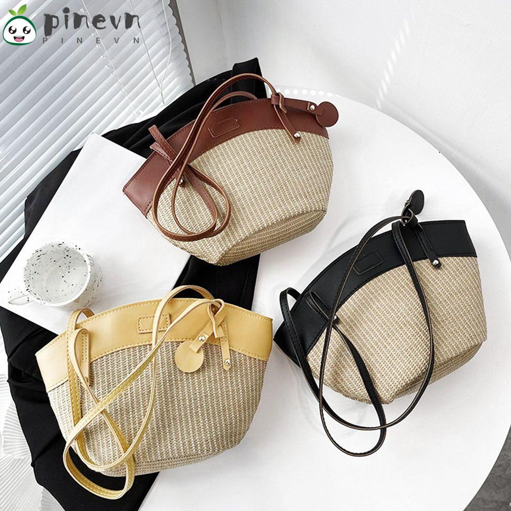 PINEVN Túi Tote Đeo Vai Sức Chứa Lớn Kiểu Dáng Đơn Giản Thời Trang