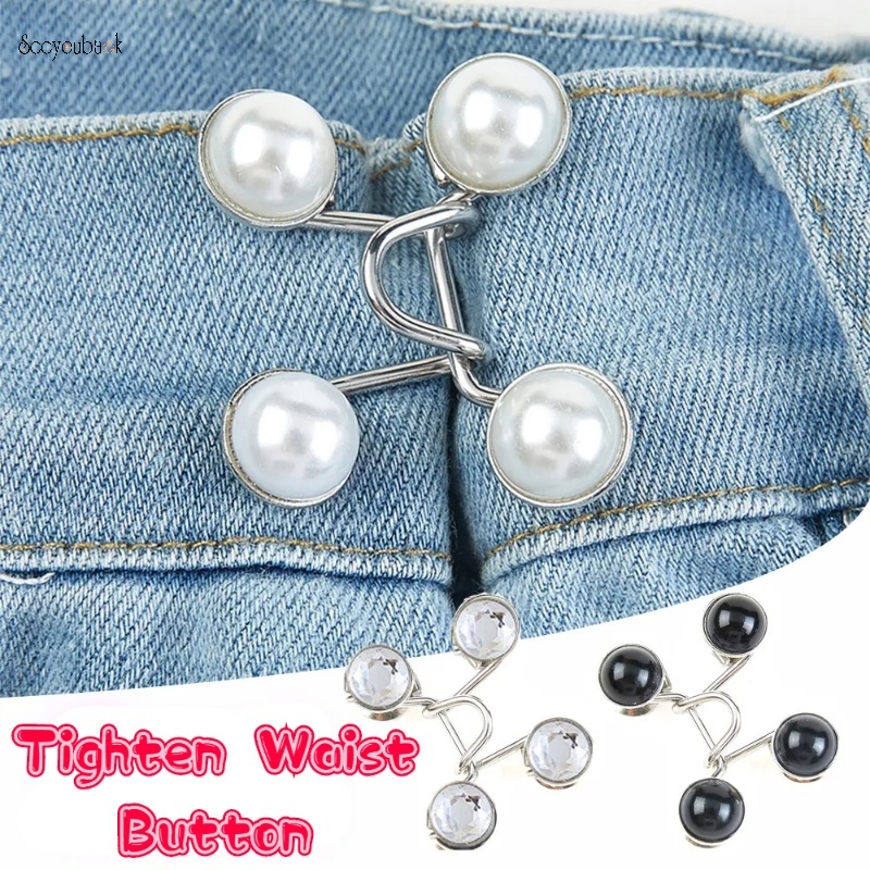 Ghim Cài Quần Jean Bằng Kim Loại Đính Ngọc Trai Nhân Tạo Có Thể Điều Chỉnh Và Tháo Rời Tiện Dụng