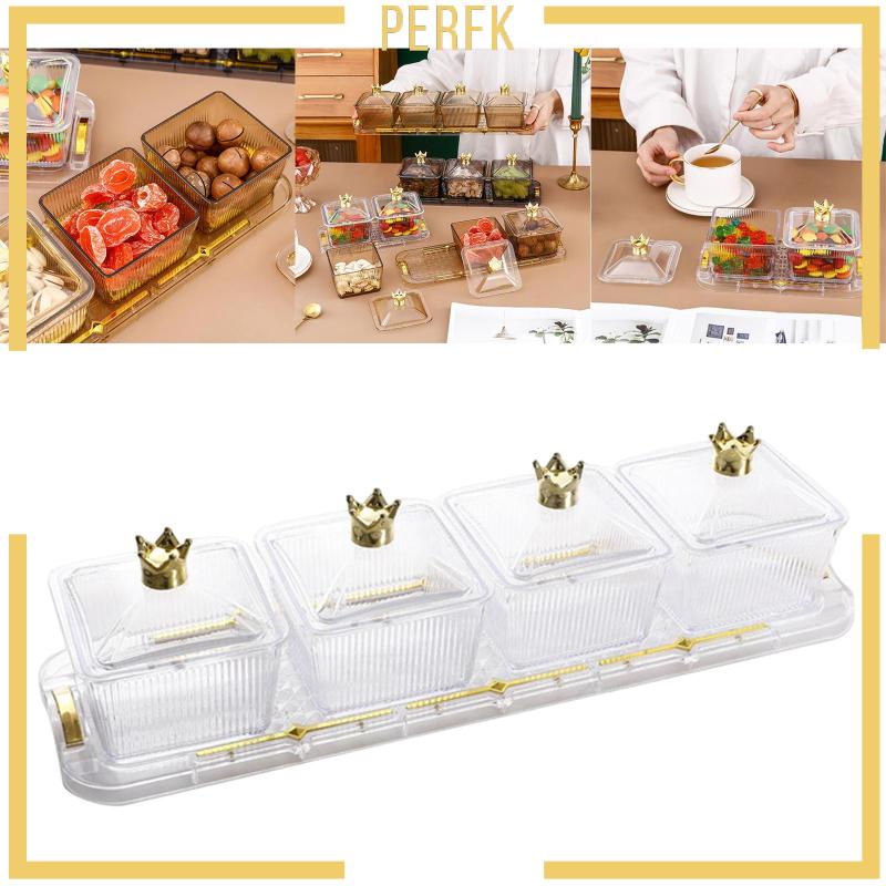 Đĩa Đựng Trái Cây / Snack Chia Ngăn Tiện Lợi