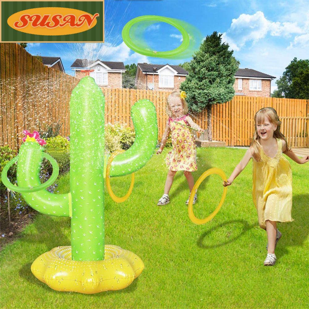 SUSANS Đồ Chơi Bơm Hơi Phun Nước Hình Cây Xương Rồng Vui Nhộn Cho Bé