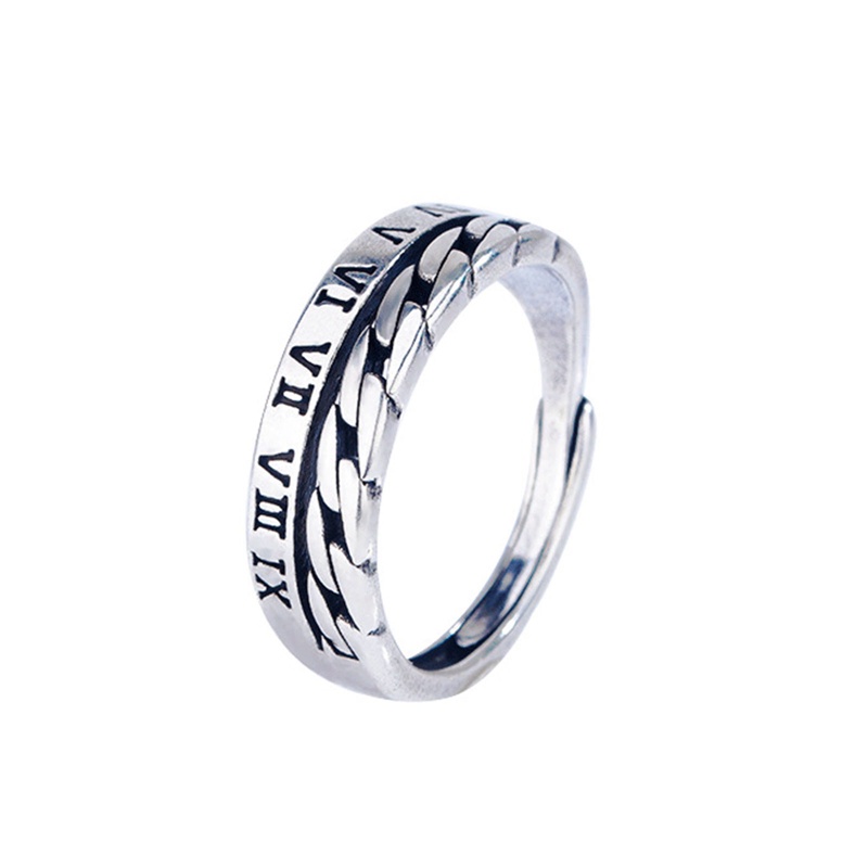 Ygt 1 Nhẫn Kỹ Thuật Số La Mã Phong Cách Retro Thời Trang Cho Nam Và Nữ