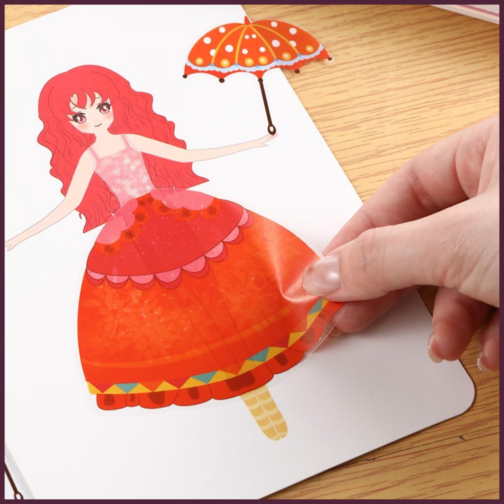 Sticker Dán Trang Trí Sách Vẽ Tay Thời Trang Có Thể Tái Sử Dụng