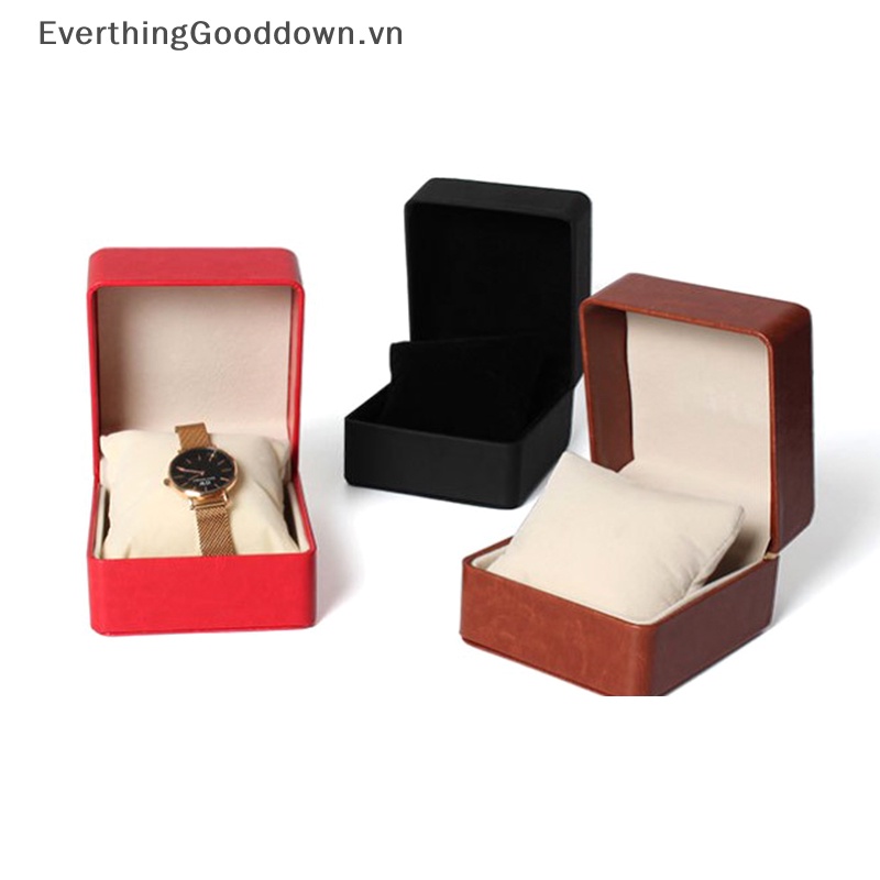 Everthinggooddown 1 Hộp Đựng Đồng Hồ Bằng Da PU Sắp Xếp Gọn Gàng