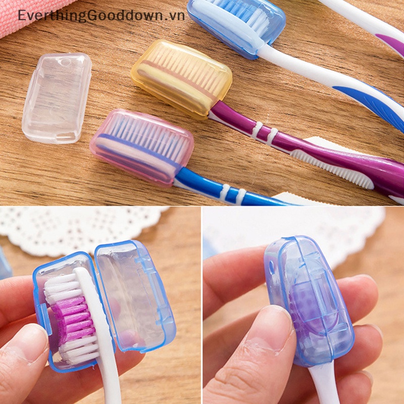 Everthinggooddown set 5 Đầu Bàn Chải Đánh Răng Mini Có Nắp Đậy Dùng Ngoài Trời vn