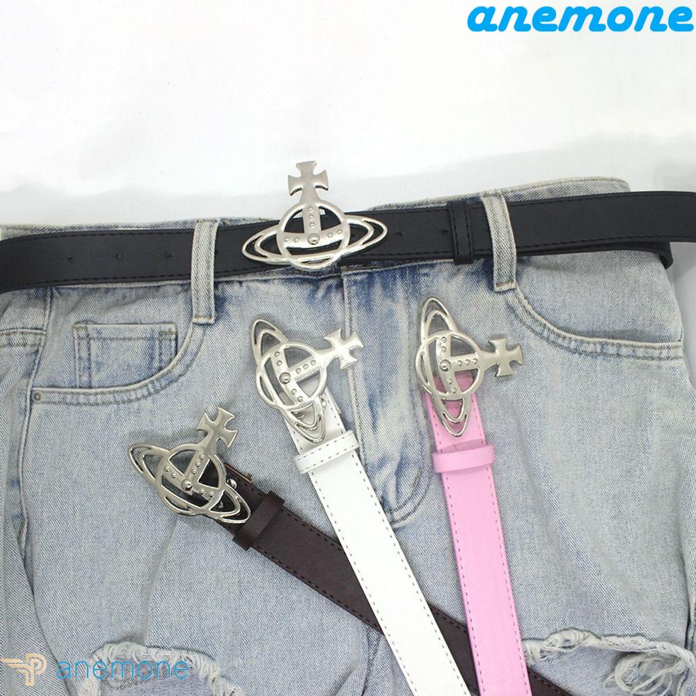 ANEMONE Thắt Lưng Da PU Y2k Phong Cách Cổ Điển Hàn Quốc Dành Cho Nam Nữ