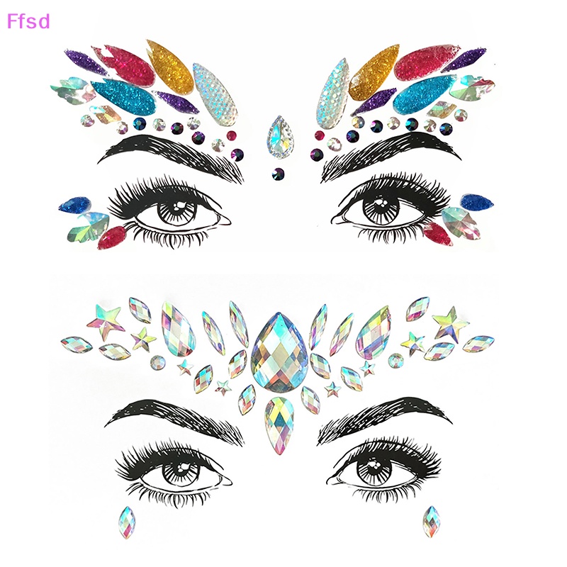 {Ffsd} Mặt Đá Quý Tự Dính Trang Sức Tiệc Tùng Mardi Gras * Bán Chạy