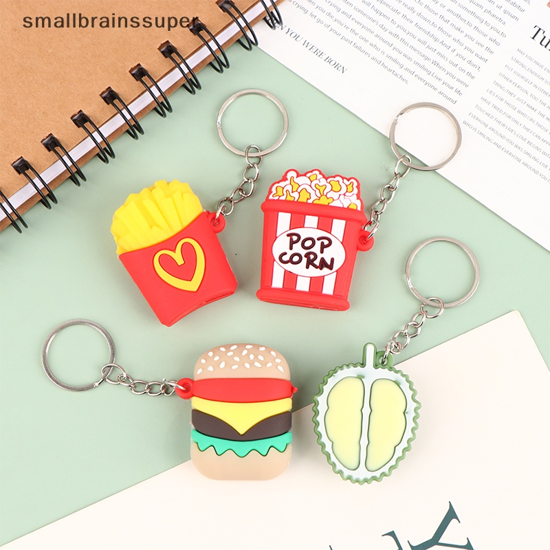 Móc Chìa Khóa Bằng PVC Mềm Hình Đồ Ăn Sáng Tạo