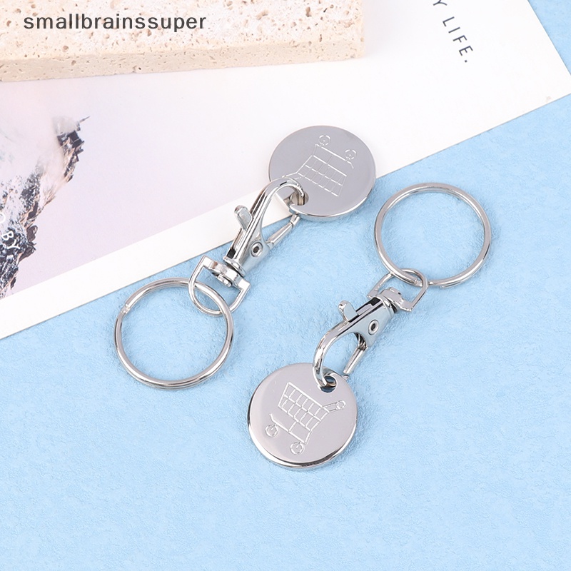 Bộ 2 Móc Treo Chìa Khóa Gắn Xe Đẩy Mua Sắm Bằng Kim Loại Tiện Dụng