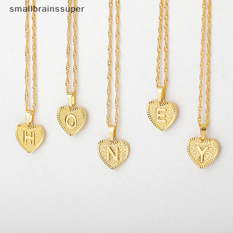 Vòng cổ Mặt Hình Trái Tim Khắc Chữ Cái A-Z Thời Trang Dành Cho Nữ