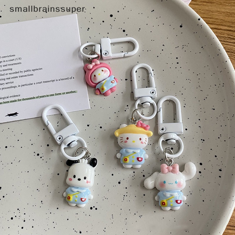 SANRIO Móc Chìa Khóa Nhỏ Nhắn Họa Tiết Hoạt Hình My Melody Kitty Cinnamonroll Dễ Thương Trang Trí Xe Hơi SBS