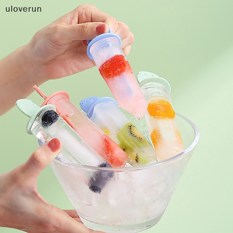 1 Khuôn Làm Kem Que 4 Ngăn Bằng Nhựa Tiện Dụng