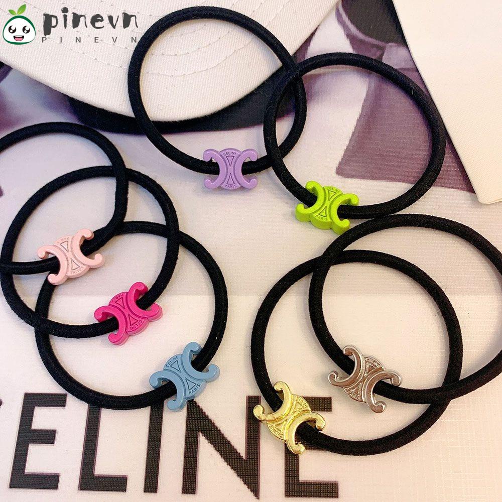 PINEVN Dây Cột Tóc Màu Kẹo Ngọt Thời Trang Cho Nữ Giá Đỡ