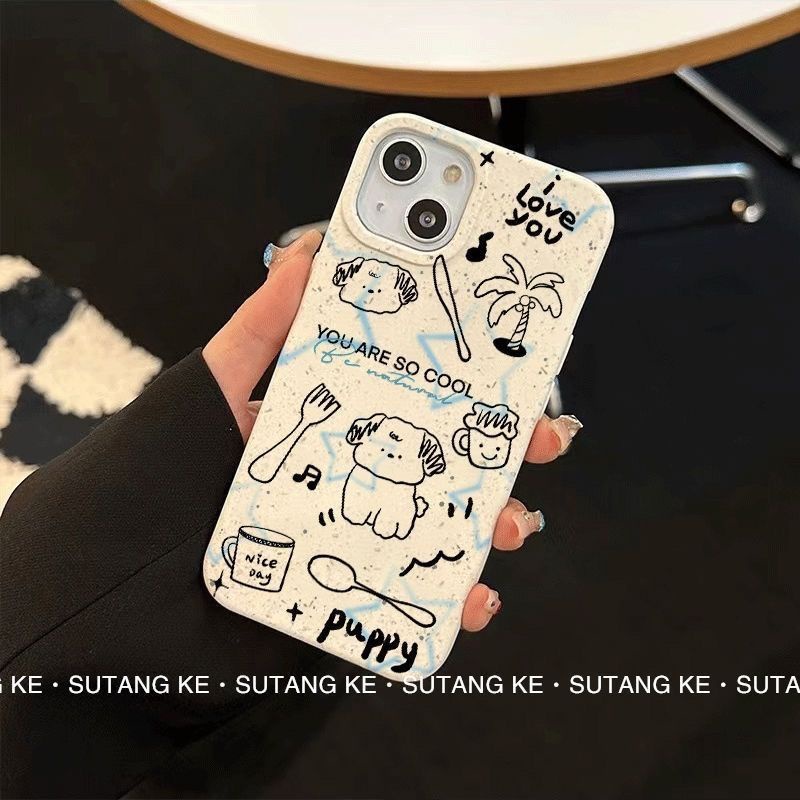 Ốp Điện Thoại Họa Tiết Hoạt Hình Chú Chó Dễ Thương Cho iPhone14promax 14 11 13 FY0W 12