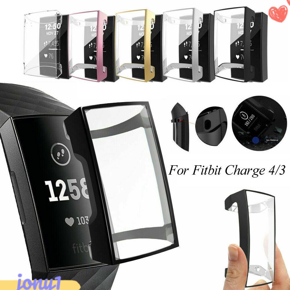 JONYE Vỏ TPU Mềm Chống Sốc Bảo Vệ Màn Hình Cho Fitbit Charge 4 3 Band