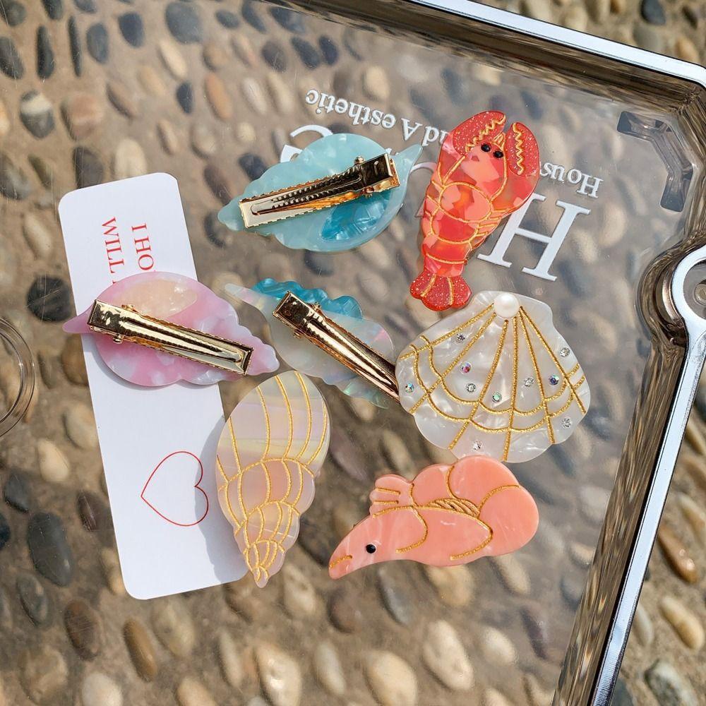 ANEMONE Kẹp Tóc Hình Tôm Hùm / Cá Sáng Tạo Cho Nữ / Trẻ Em