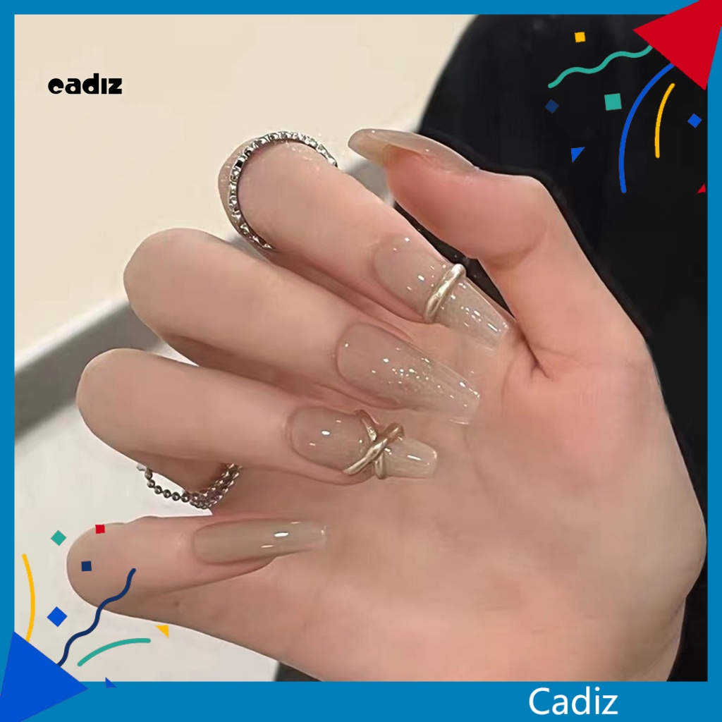 1 Bộ Móng Tay Giả Che Phủ Toàn Diện Hiệu Ứng Visual Effect Kèm Keo Dán Chuyên Dụng Cho Salon