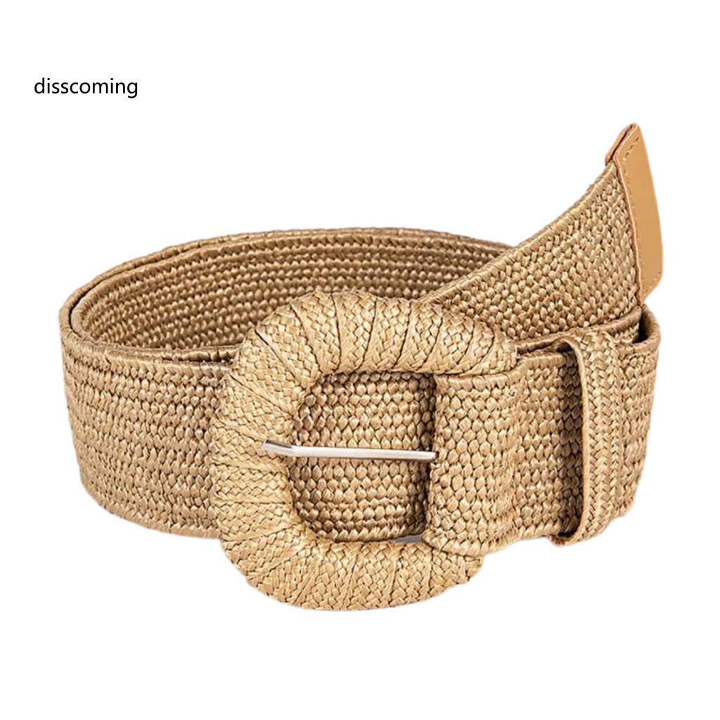 Băng Đô SL SL SL SL SL| Thắt Lưng Đan Rơm Thủ Công Bản Rộng Có Khóa Cài Kiểu Bohemian Thời Trang Mùa Hè Cho Nữ