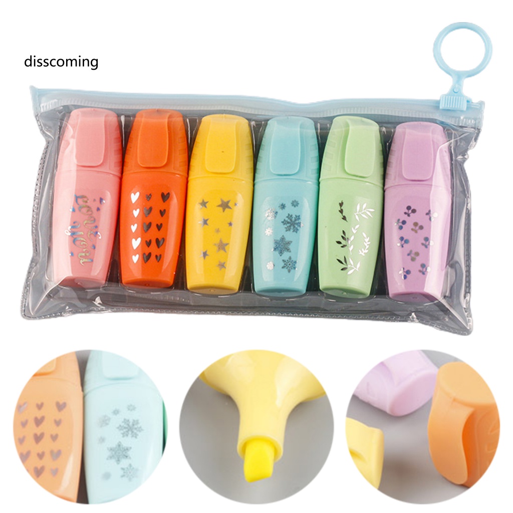 Áo Thun In Hình SL SL SL SL SL Thời Trang Cá Tính| Bộ Bút Bắt Sáng 6 Màu Nhanh Khô Không Cần Đục Lỗ Cho Học Sinh / Văn Phòng