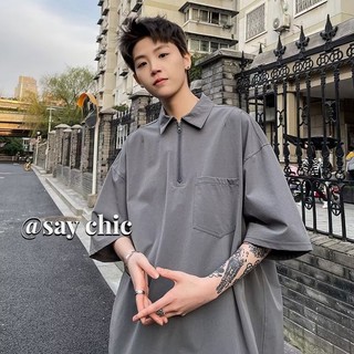 Áo polo Ngắn Tay Form Rộng Phong Cách Cổ Điển Dành Cho Nam
