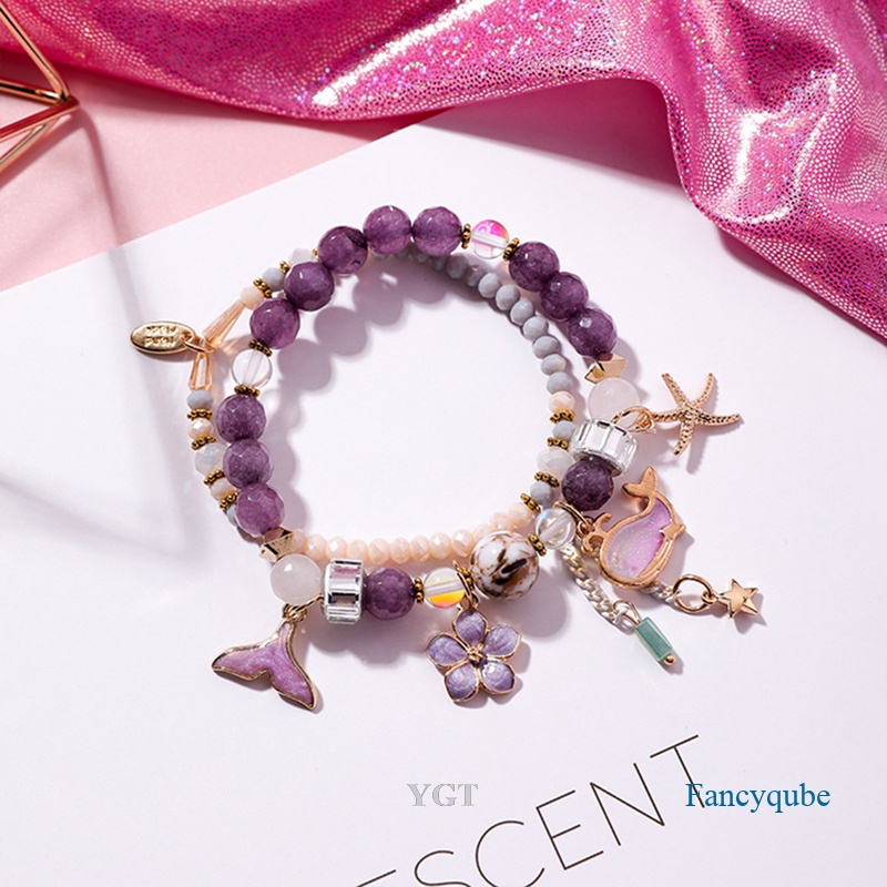 Ygt Bộ Vòng Tay Hạt Vỏ Sò Thời Trang Đi Biển Mùa Hè Cho Nữ