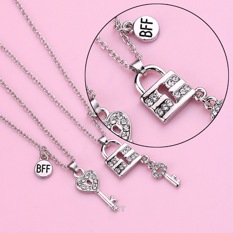 Ygt Set 2 Vòng Cổ Choker Hình Ổ Khóa Và Chìa Khóa Bằng Hợp Kim Màu Vàng Thời Trang Cho Cặp Đôi