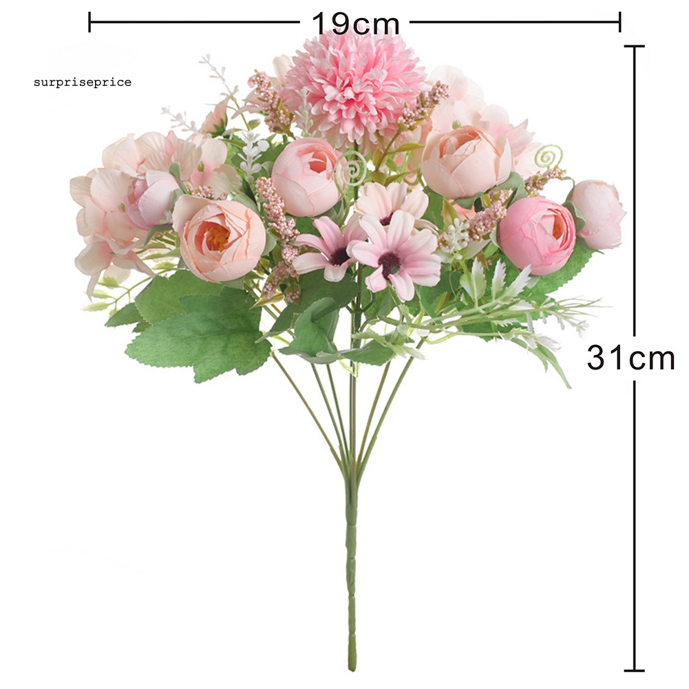 1 Bó Hoa Nhân Tạo Trang Trí Tiệc Cưới, Tại Nhà, Văn Phòng