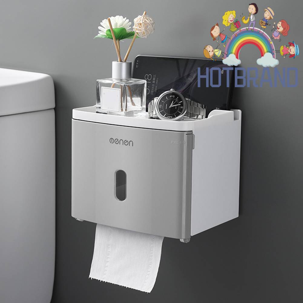 Giá Đỡ Cuộn Giấy Vệ Sinh Không Cần Đục Lỗ Cho Phòng Tắm